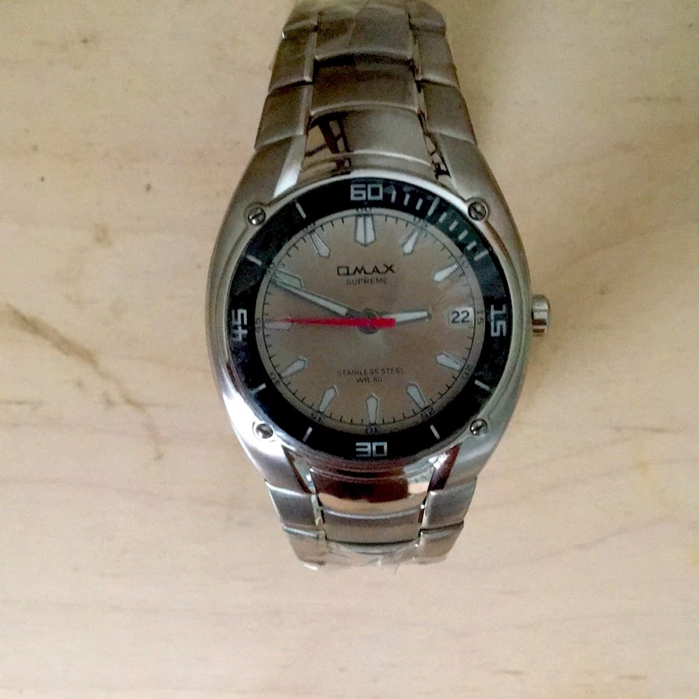 Men’s Omax stainless steel watch